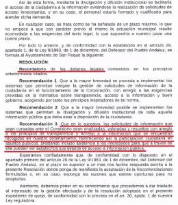 Resolución del Defensor del Pueblo Andaluz